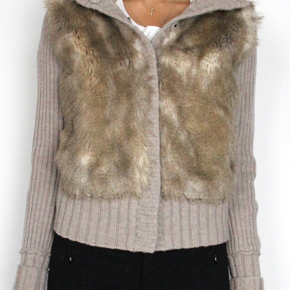 Club Monaco Fur Sweater - Picture 1 of 2